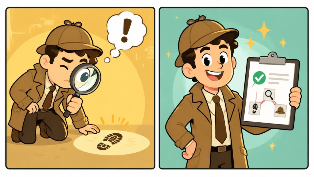Clean template-style social media comic graphic with cartoon aesthetic