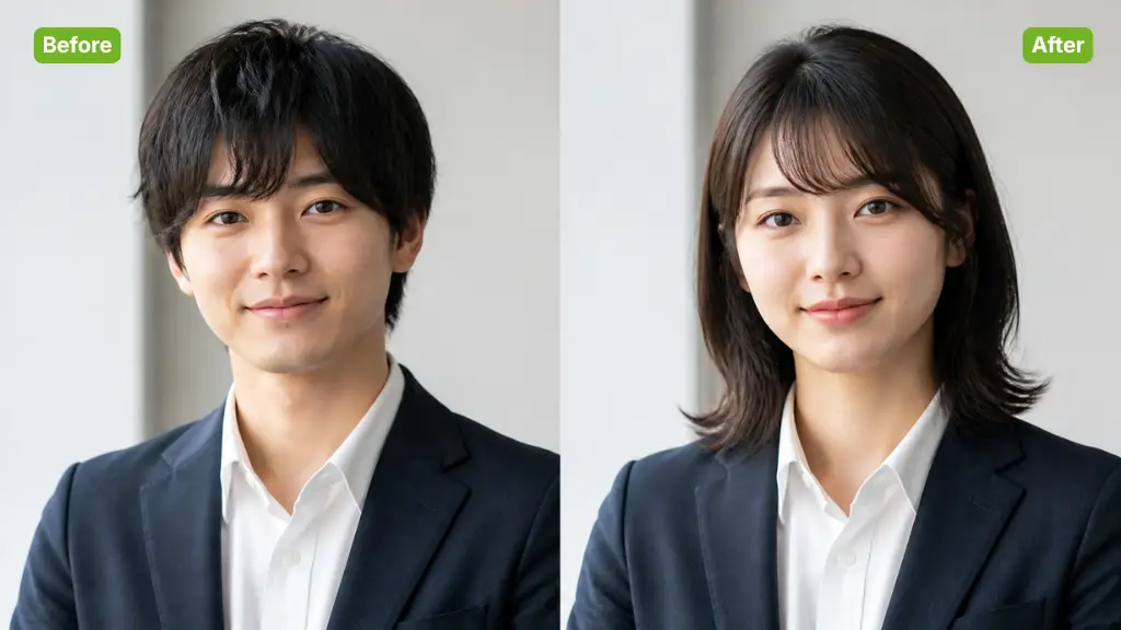 AI Gender Swap Filter Sample Image