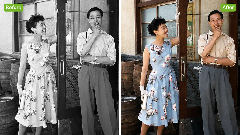 AI Image Colorizer Sample: Colorized photo