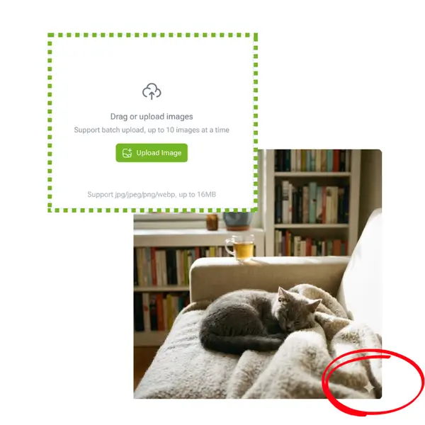 Gemini ウォーターマーク除去ツール - ステップ1：モデル写真をアップロードまたは選択