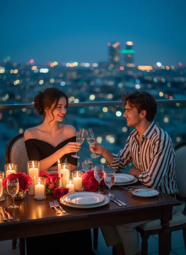 AI Valentines Day PhotoShot Generator: Create realistic couple photos from one or two selfies using presets.