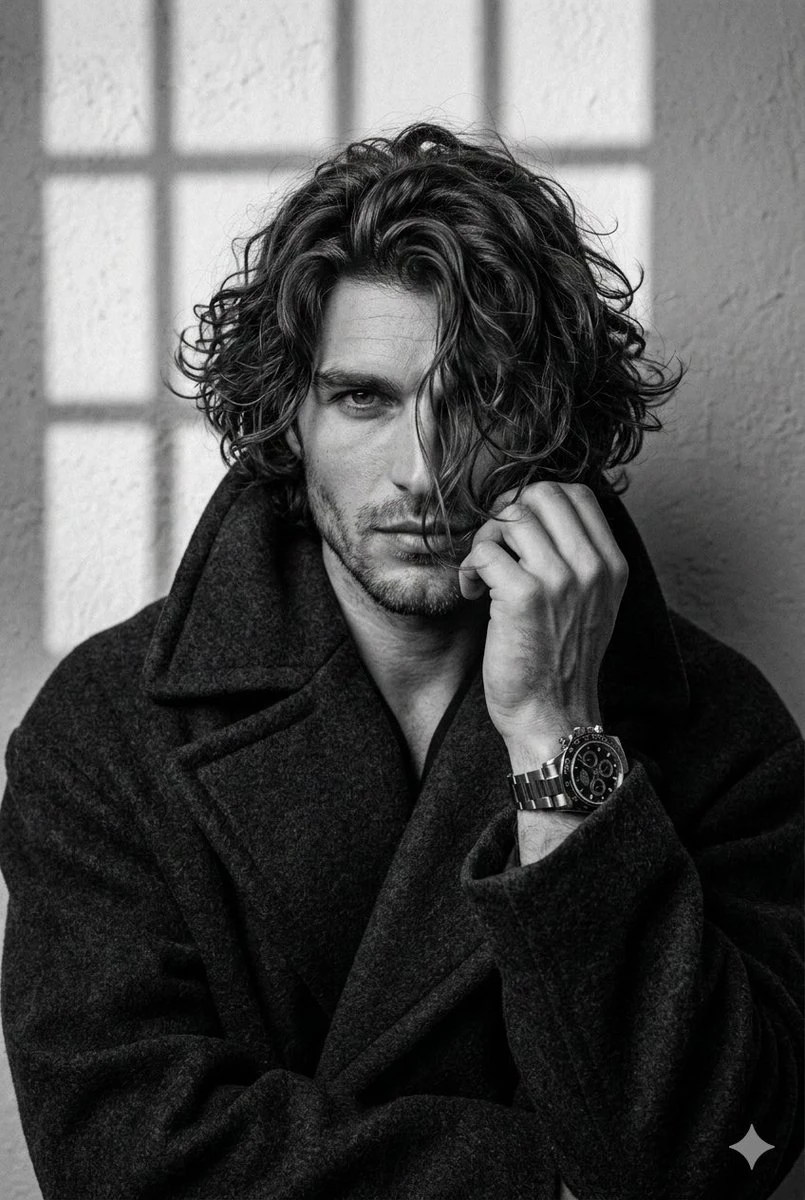 Black and White Aesthetic Close-up Portrait