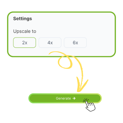 Amplificateur d'images IA : Étape 2 : Sélectionnez l’échelle d’agrandissement dont vous avez besoin