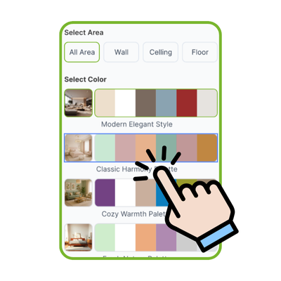 Visualiseur de Couleur de Peinture : Étape 2 : Choisissez les Options de Couleur