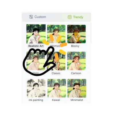 Foto a Cartoon: Paso 2 - Selecciona o Describe Tu Estilo