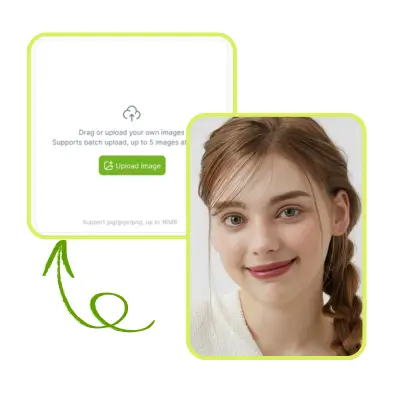 Générateur d'Essayage Virtuel de Lunettes IA : Étape 1 : Téléchargez une Photo de Visage